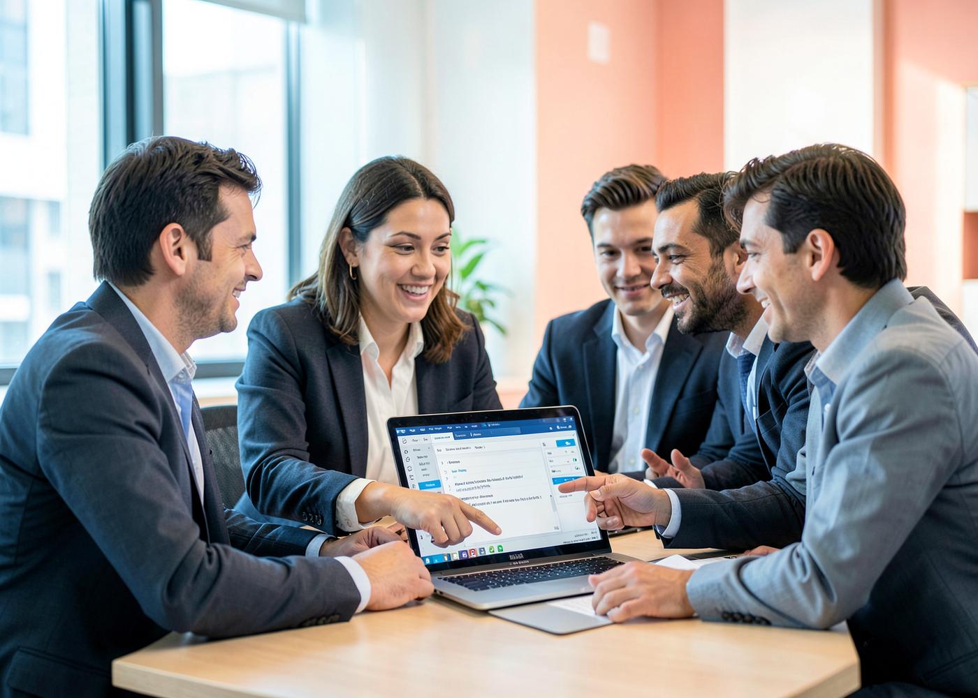 Une équipe commerciale échange autour de son CRM